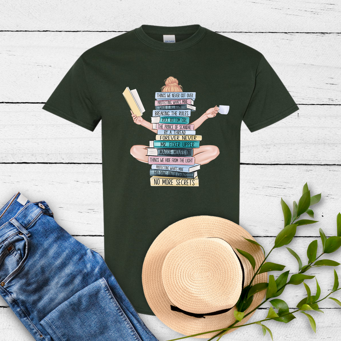 Lucy S Bookstack Tshirt